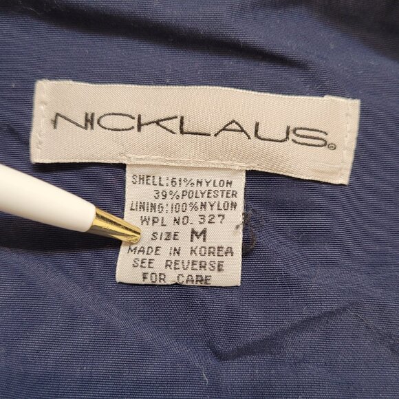 Nicklaus Mens Black Watch Plaid Jacket Golf Lightweight Logo Patch Vintage Zipup - Picture 6 of 13